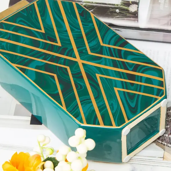 Vase vert couleur agate