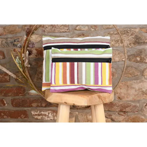 Trousse Rosy Bayadère jaune