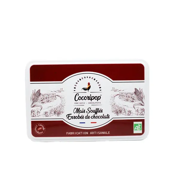 Boite métal Soufflés Assortiment 3 chocolat Bio x8 Cocoripop